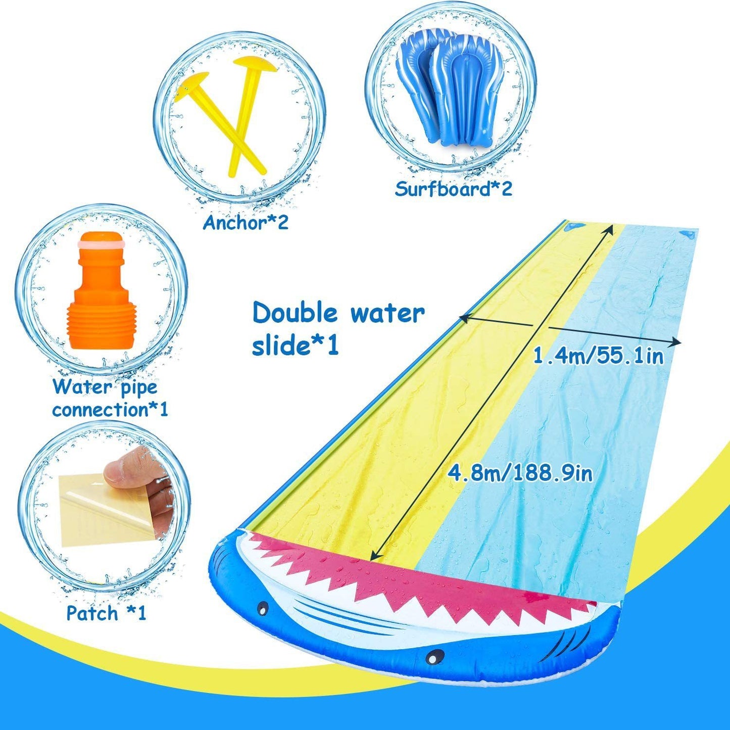 Children's Outdoor Lawn Water Spray Toys Slide