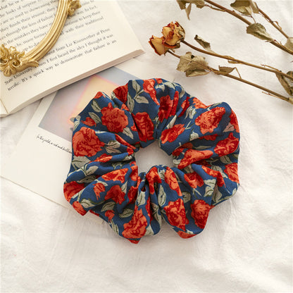 Japanese And Korean Rose Large Intestine Hair Ring Jewelry