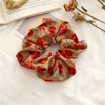 Japanese And Korean Rose Large Intestine Hair Ring Jewelry