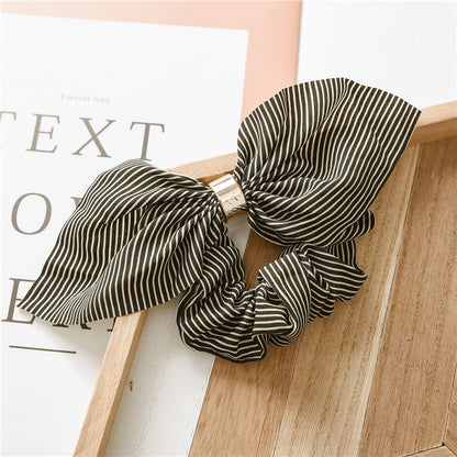 Rabbit Ear Chiffon Metal Hair Ring