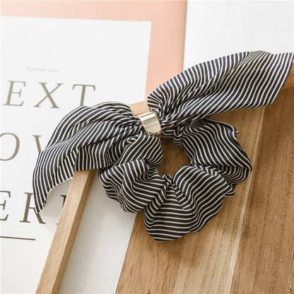 Rabbit Ear Chiffon Metal Hair Ring