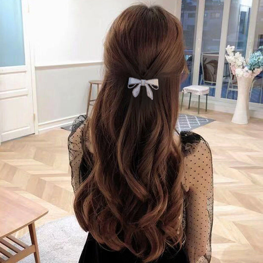 Japanese And Korean Sweet Pearl Bow Hairpin