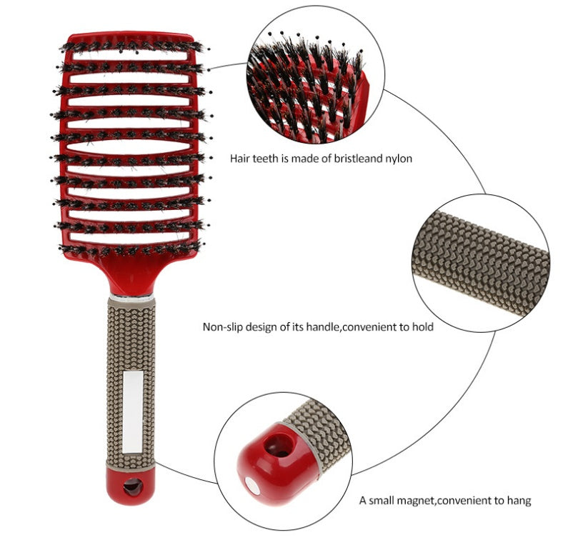 Hairbrush Anti Klit Brushy Haarborstel Women Detangler Hair Brush Bristle Nylon Scalp Massage  Teaser Hair Brush Comb