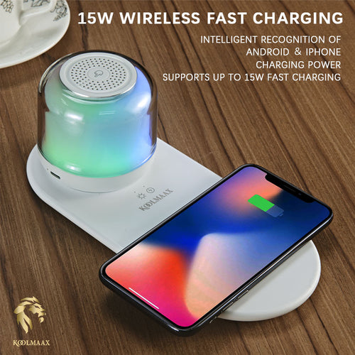 شاحن Koolmaax 2023 Night Light Charger 3 في 1 مع مصباح بجانب السرير متعدد الاستخدامات اتجاه جديد 