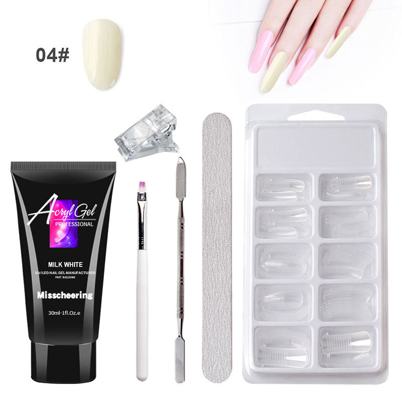 Painless Extension Gel Nail Art Without Paper Holder Quick Model Painless Crystal Gel Set