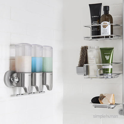 Stainless Steel Triple Bathroom Dispensers