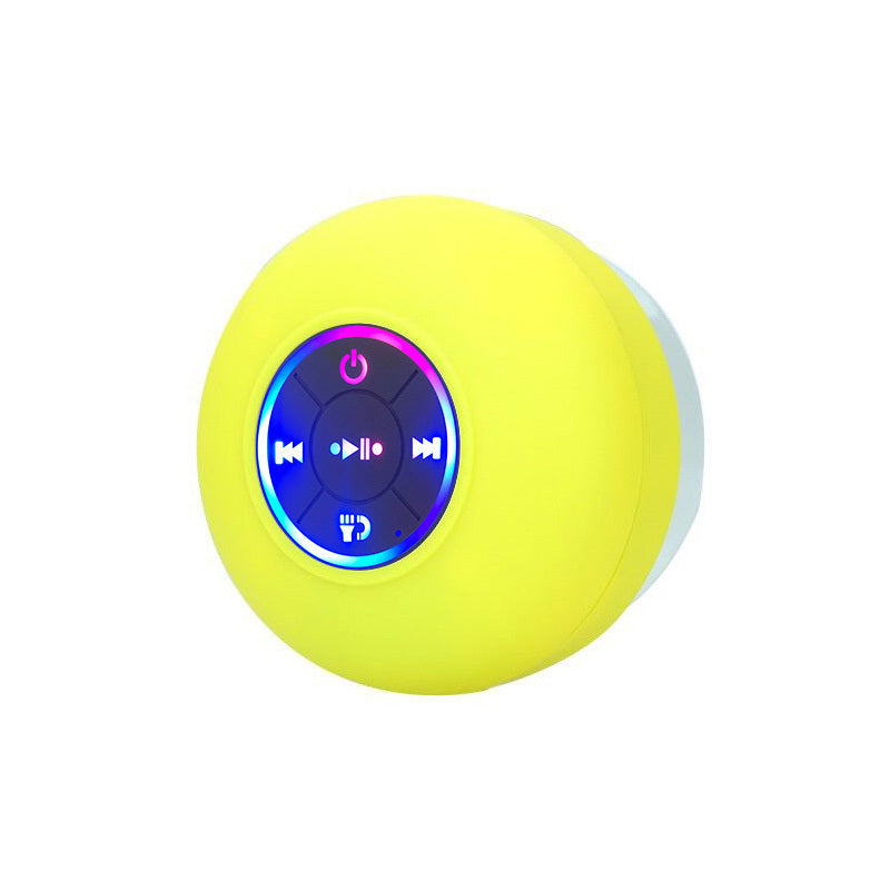 Big Suction Cup Waterproof Bluetooth Speaker LED Light Emitting