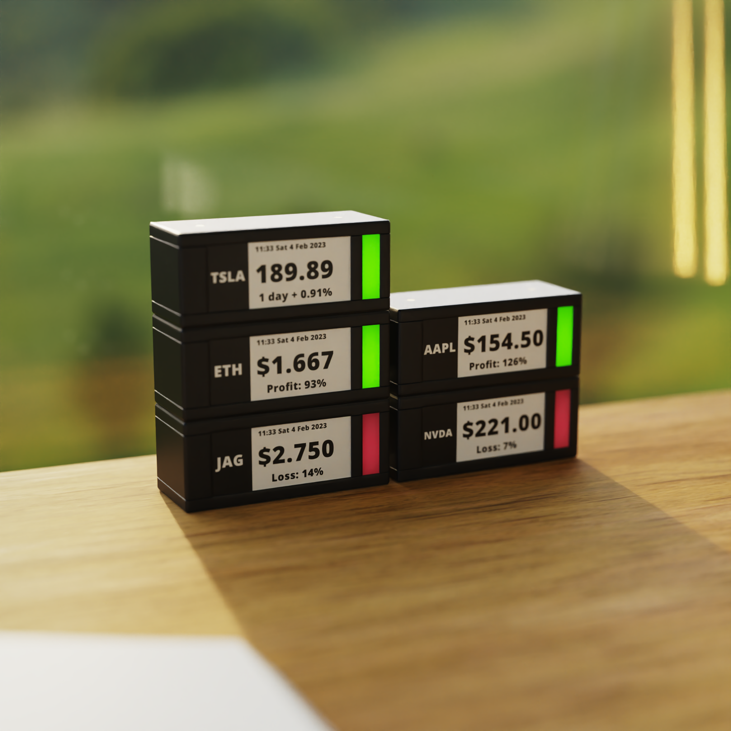 TickerMeter | E-Ink Stock Ticker