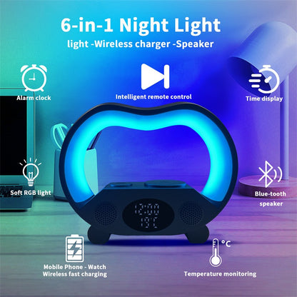 6 in 1 Wireless Charging Night Light