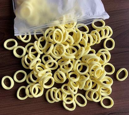 100 Bags Seamless Children's Towel Ring Braids Do Not Hurt Hair Candy Color Small Hair Ring High Elastic Rubber Band