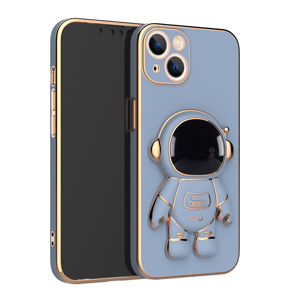 3D Astronaut Phone Case Anti-Drop Electroplating Bracket