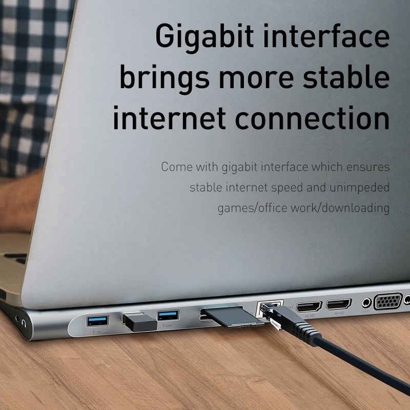 Hub Docking Station And  Cooling Bracket To Ten-port HDMI And VGA Network Port Conversion Hub