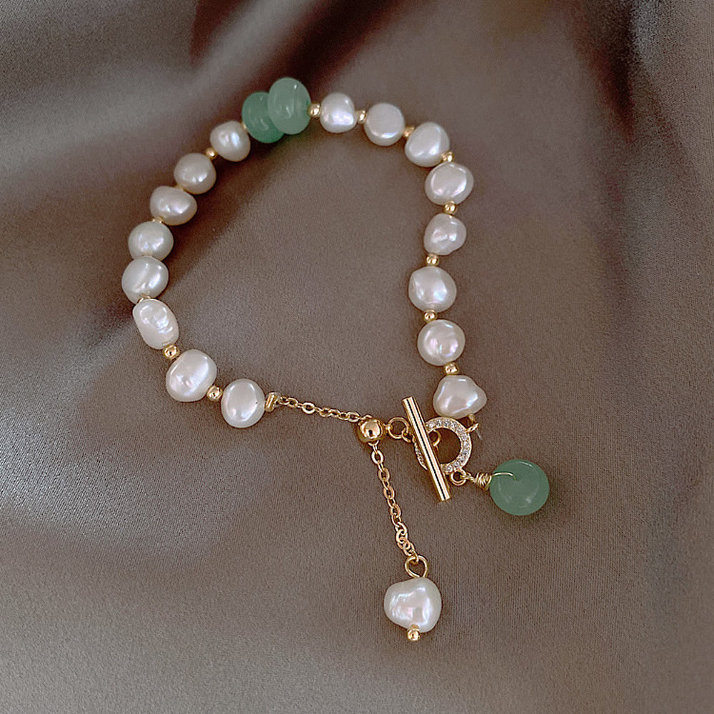 Women Irregular Freshwater Pearl Adjustable Bracelet